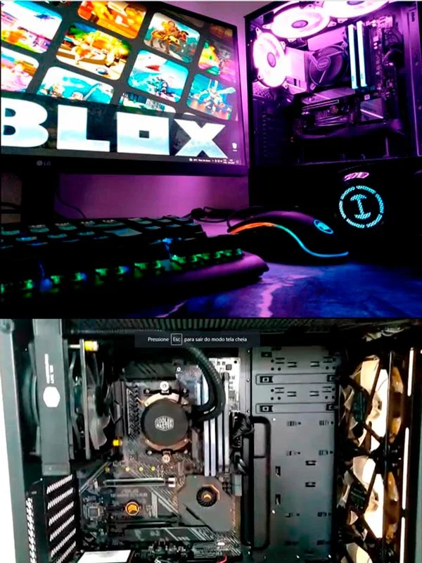 Computador montado ou recuperado pela TI Solução